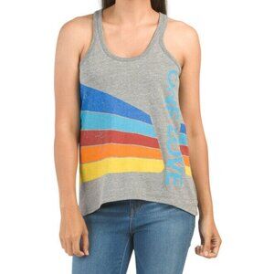 Chaser Women's Gray Rainbow ONE LOVE Pride Sleeveless T-Back Tank Size L New